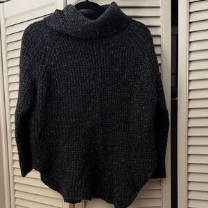 Free People Cozy Black Turtleneck Sweater SZ S